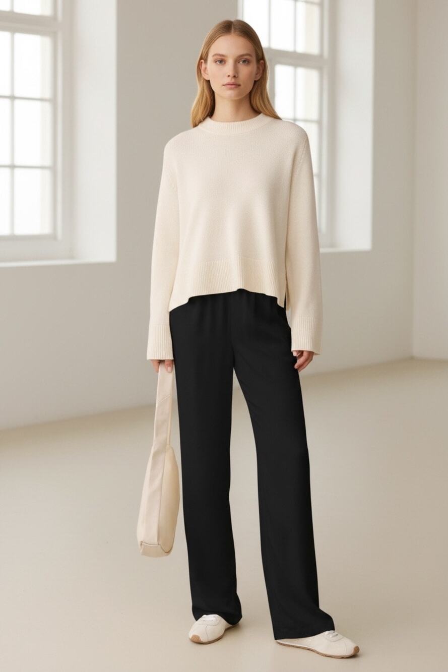 New $122 Caara Ivanna black satin pants sz S